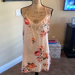 Floral lace nightgown